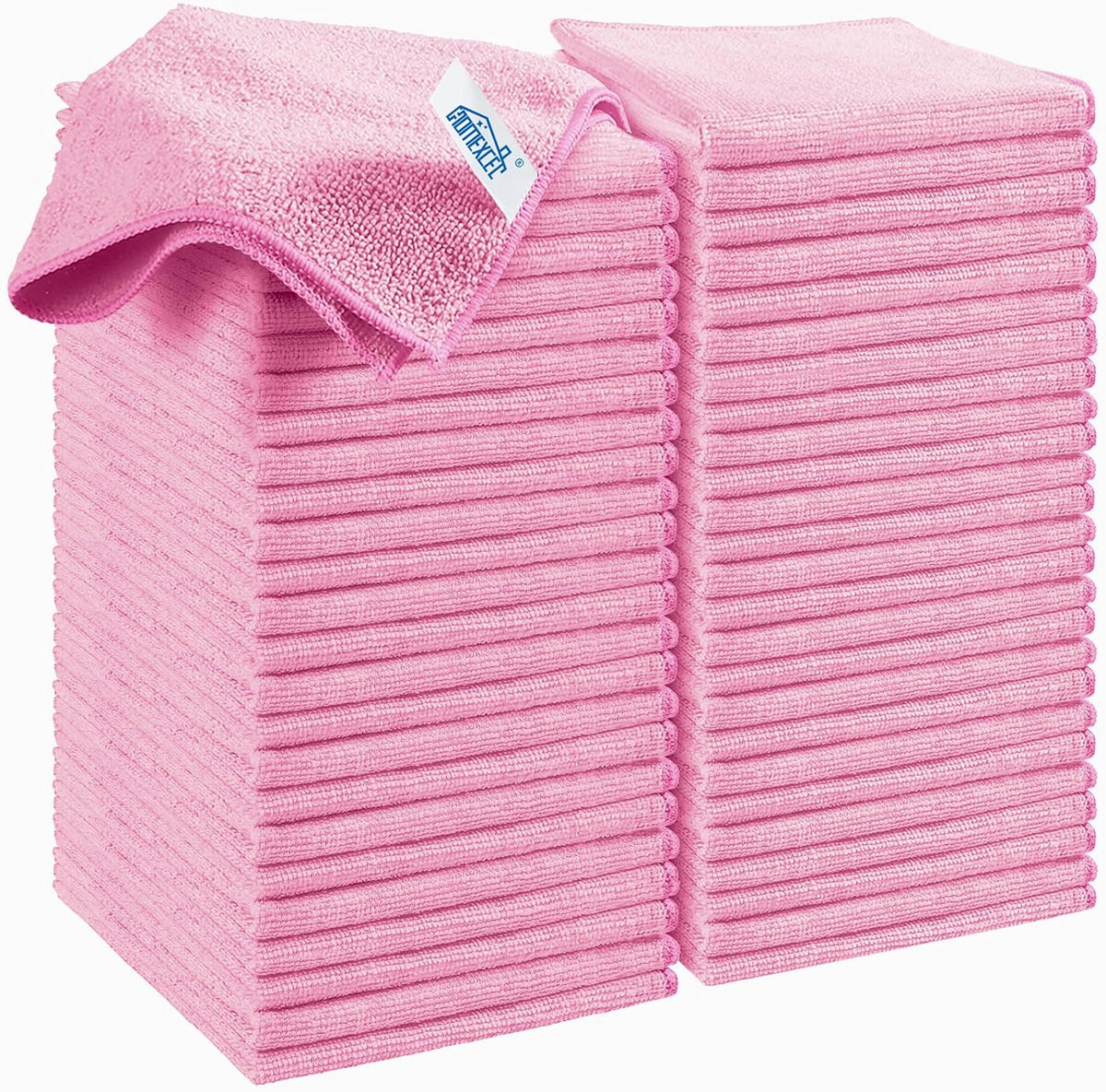 50PK Microfiber Cleaning Cloth, Cleaning Rag for Home, 11.5x11.5in