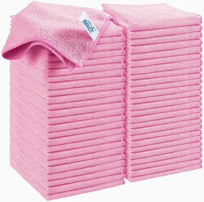 50PK Microfiber Cleaning Cloth, Cleaning Rag for Home, 11.5x11.5in