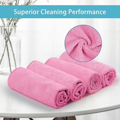50PK Microfiber Cleaning Cloth, Cleaning Rag for Home, 11.5x11.5in