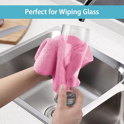 50PK Microfiber Cleaning Cloth, Cleaning Rag for Home, 11.5x11.5in