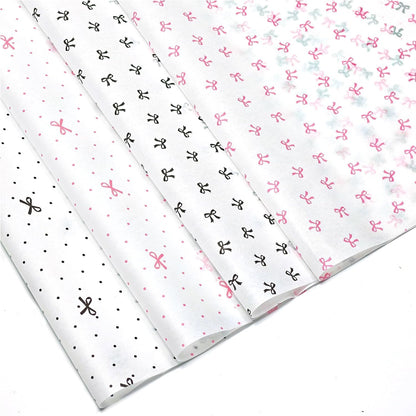 60 Sheets Black & Pink Bow Tissue Paper Bulk Wrapping Tissue Paper for Gift Bags Crafts, Pretty Art Packing Supplies for Birthdays, Weddings, Bridal Shower, Holiday Decor, 20x14in