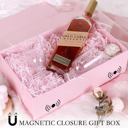 LFBOX Pink Gift Box with Magnetic Lid 1 Pack