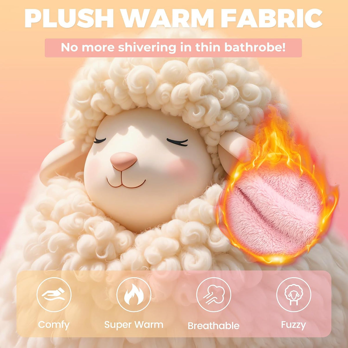 Long Robes For Women Floor Length, Fluffy Fleece Warm Cozy Hooded Bathrobe Plush Luxury Plus Size Winter Housecoat
