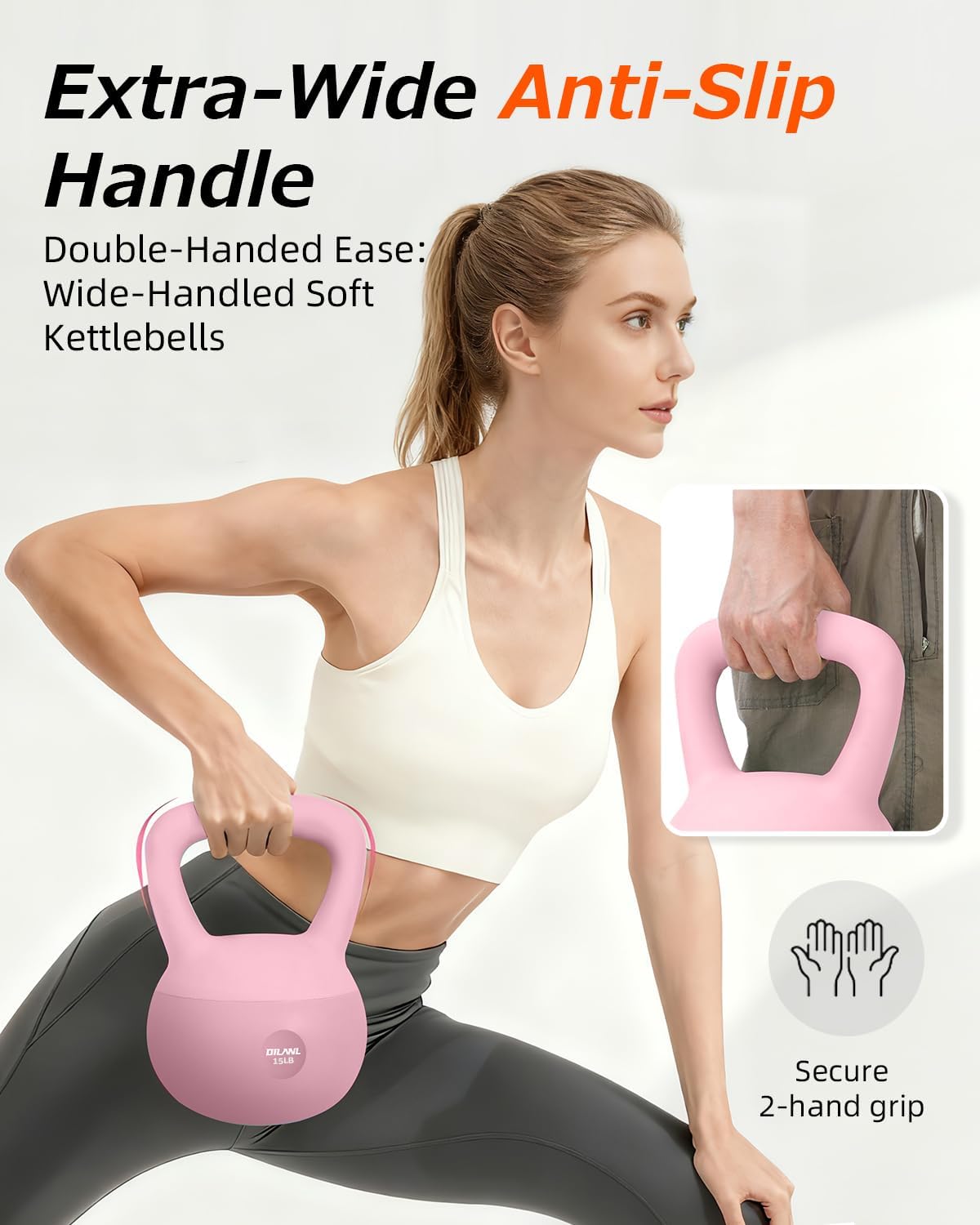 Soft Kettlebell, Safe Strength Training Kettle bell,Cushioned Impact Weight