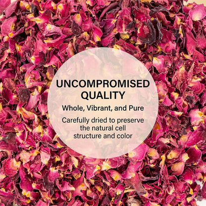 12oz Dried Rose Petals - Red Pink Flower Petals for Soap Candle Crafts
