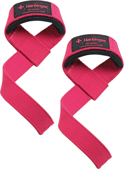 Padded Cotton Lifting Straps with NeoTek Cushioned Wrist, 21.5 Inch Length, 1.5 Inch Width, Pair, Weightlifting Wrist Straps for Deadlifts and Strength Training