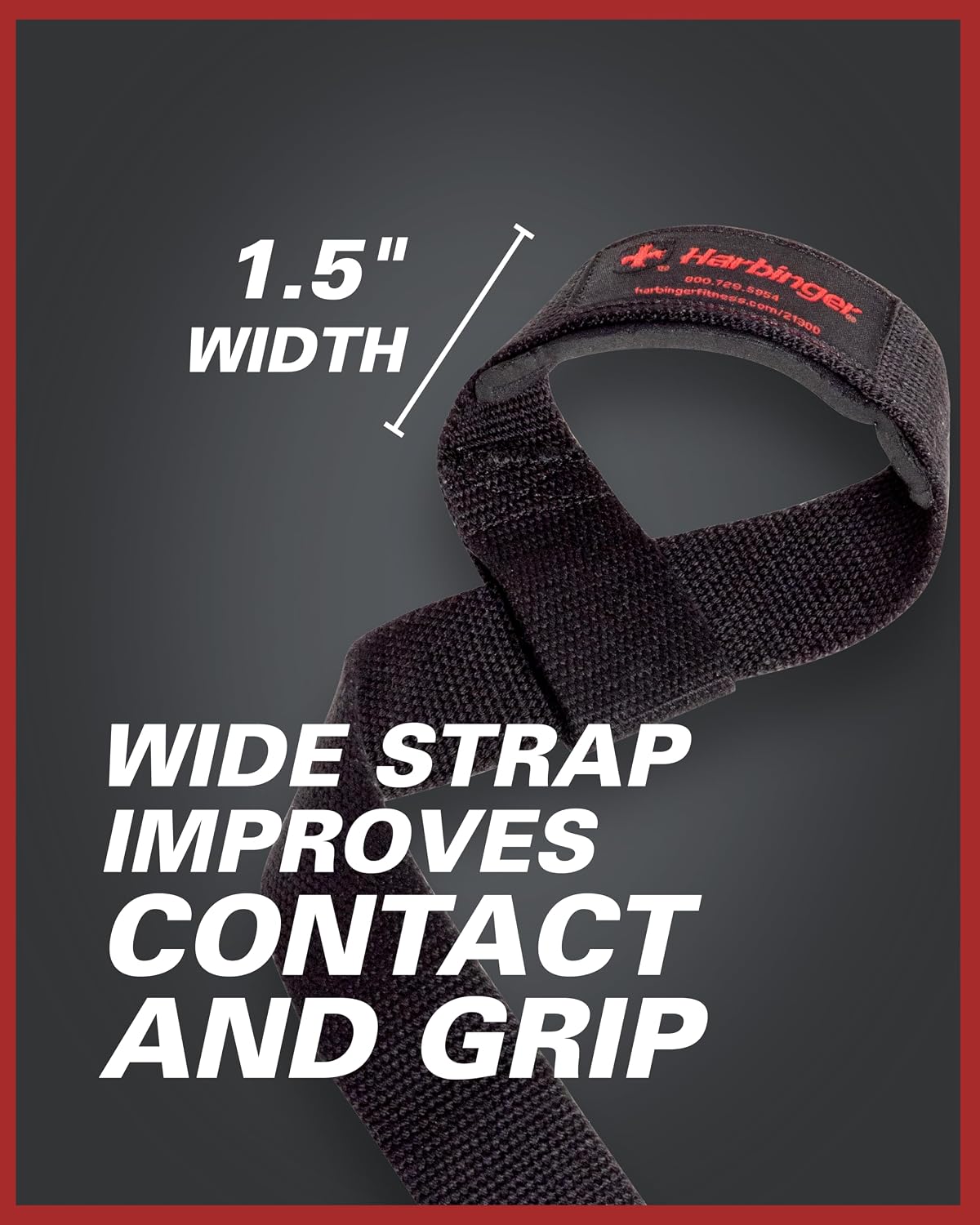 Padded Cotton Lifting Straps with NeoTek Cushioned Wrist, 21.5 Inch Length, 1.5 Inch Width, Pair, Weightlifting Wrist Straps for Deadlifts and Strength Training