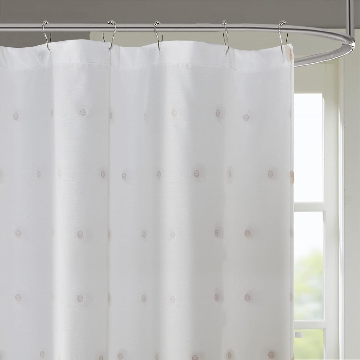 Sophie Shower Curtain for Bathroom, 72 x 72, Blush