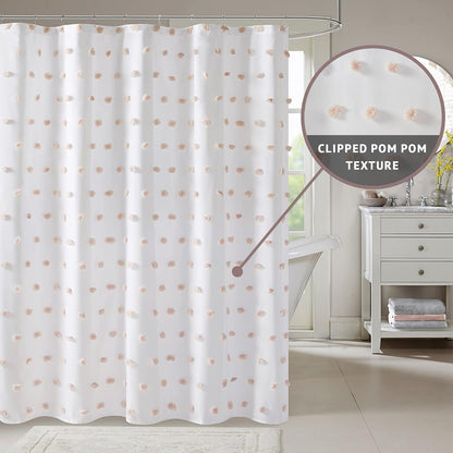 Sophie Shower Curtain for Bathroom, 72 x 72, Blush