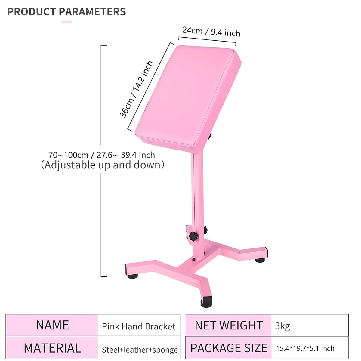 Pink Tattoo Arm Rest stand, Arm Rest Tattoo, Arm Rest for tattooing