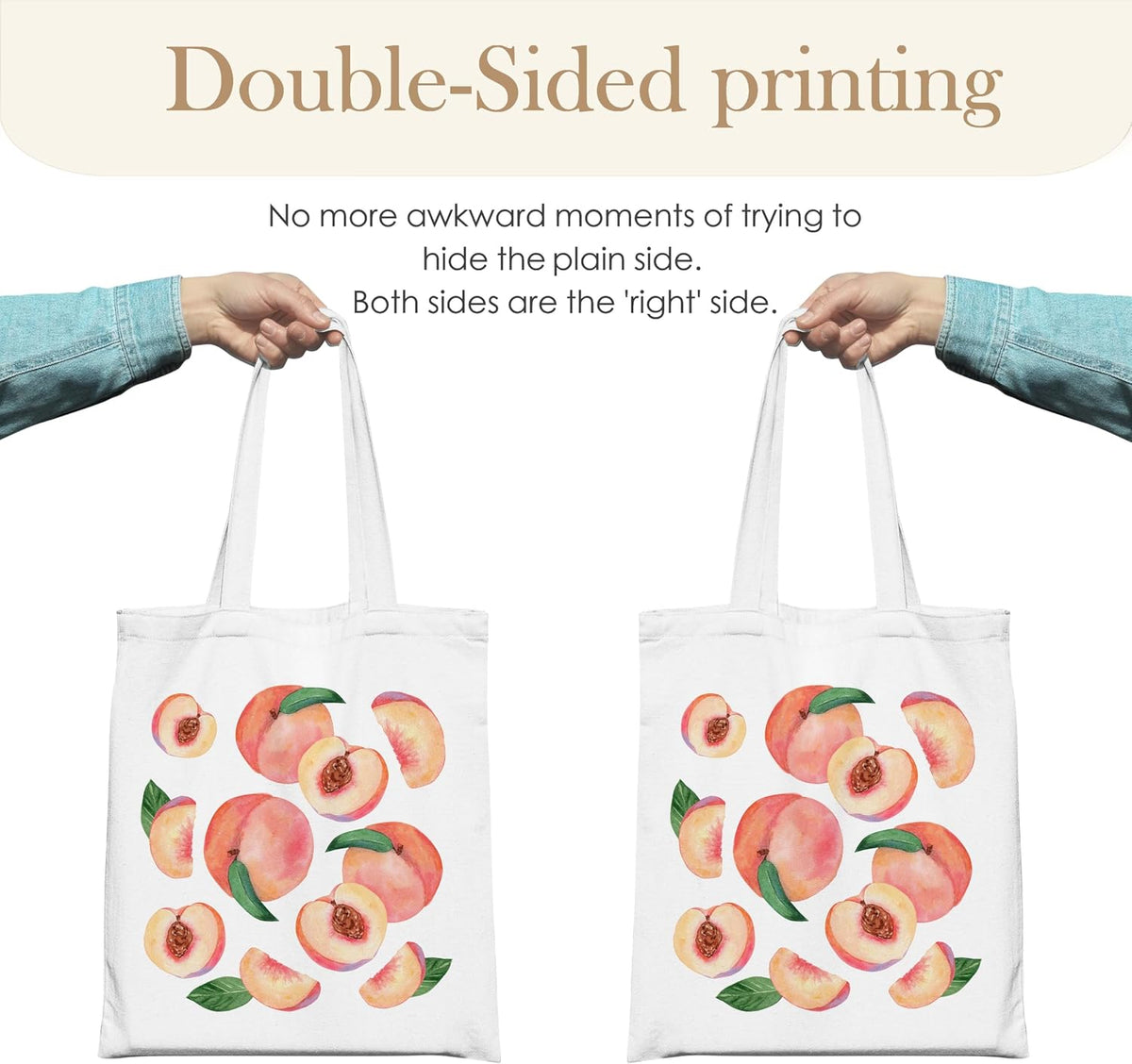 Fruit Tote Bag with Magnetic Buckle-Fruit Themed Seasonal Gifts for Birthday, Mother's Day, Christmas.