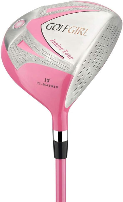 Junior Girls Golf Set V3 with Pink Clubs and Bag, Right Hand
