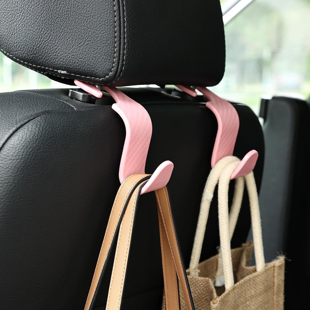 Car Seat Hooks 4 Pack - 55lb Heavy Duty Headrest Hook,Pink