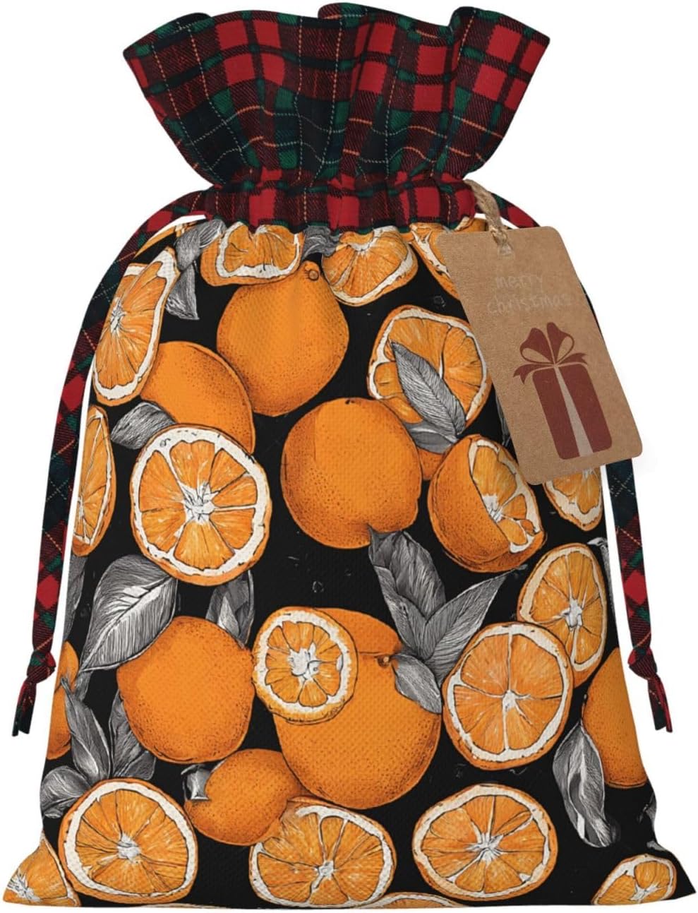Drawstring Gift Bags (Colorful Peach) Print Present Wrap Bags 4.7 x 6.9 inches Reusable Pouches Cloth Storage Bag for Christmas Wedding Birthday Parties Anniversary Supplies