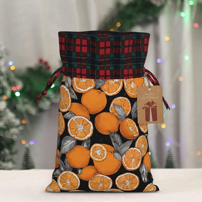 Drawstring Gift Bags (Colorful Peach) Print Present Wrap Bags 4.7 x 6.9 inches Reusable Pouches Cloth Storage Bag for Christmas Wedding Birthday Parties Anniversary Supplies