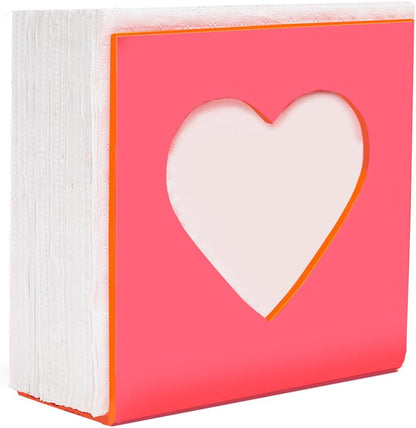 Acrylic Heart Napkin Holders for Tables - Cute Napkins Dispenser