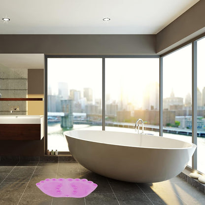 Footprint Shower Mat with Suction Cups PVC Non Slip Massage