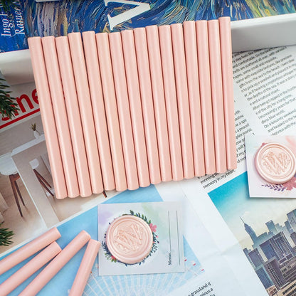 36Pcs Smoky Pink Wax Seal Sticks, 7mm for Mini Glue Gun Sealing
