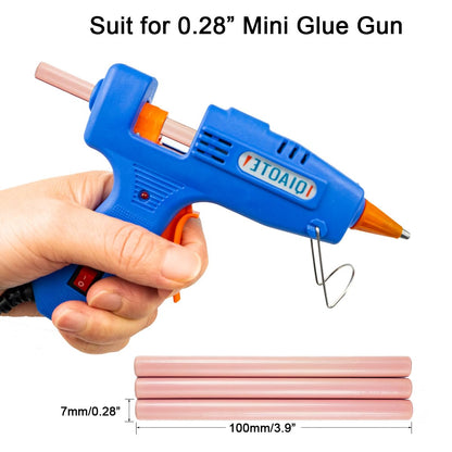 36Pcs Smoky Pink Wax Seal Sticks, 7mm for Mini Glue Gun Sealing