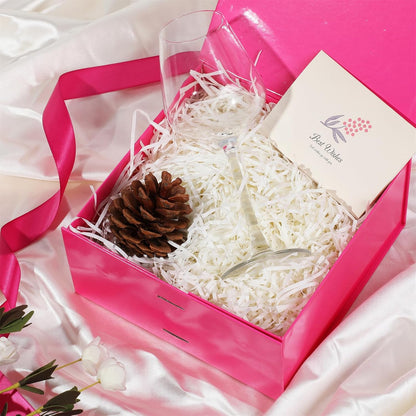 Bright Pink Gift Box,10x10x5 Inches Gift Boxes with Lids for Presents with Magnetic Closure and Ribbon for Wedding,Storage,Birthday