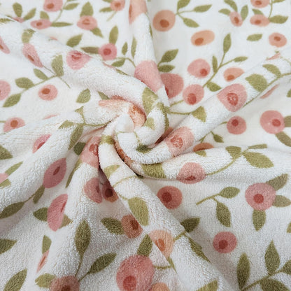 Floral Bath Towel Set,3 pcs,Coral Velvet Soft Absorbent Towels (1 Bath Towel,2 Hand Towels)