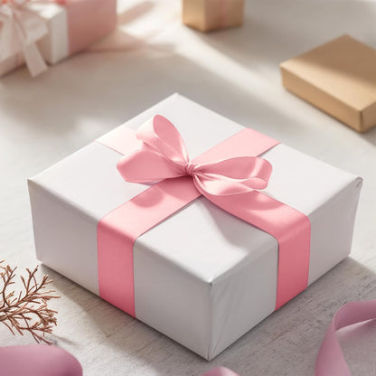 Pink Ribbon 1-1/2 Inch Pink Satin Fabric Ribbon 50 Yards for Flower Bouquet Gift Wrapping Birthday Wedding Christmas Party Decoration
