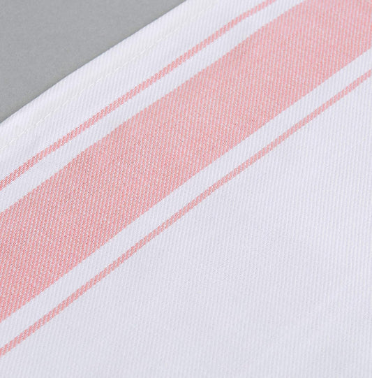 Bistro Stripe Napkins, 100% Cotton 20-Inch by 20-Inch Napkin, Pink Or Blue Stripe Cloth Napkin, (Pink, 8)