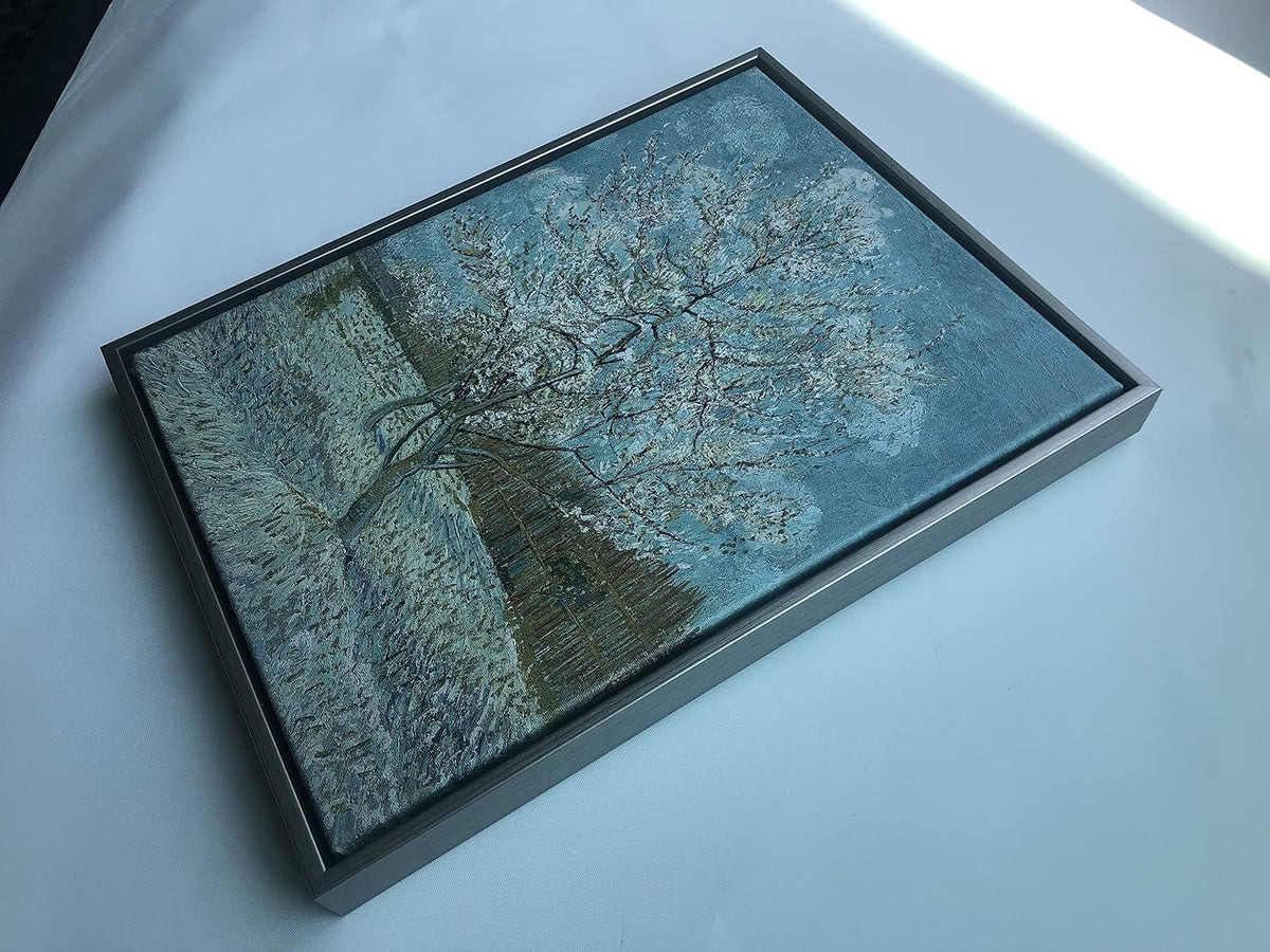 Framed Art The Pink Peach Tree Canvas Prints Wall Art by Van Gogh Famous Oil Paintings Reproduction Landscapes Modern Gallery Wrapped Artwork for Bedroom Bathroom Home Decoration