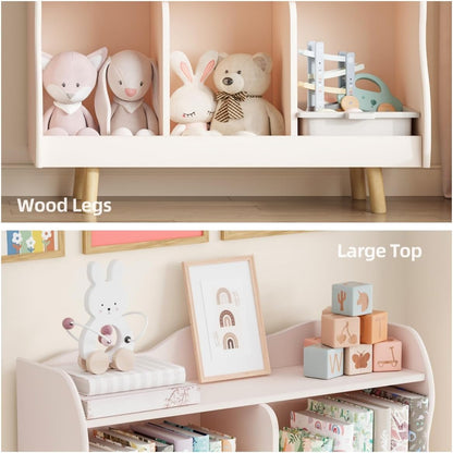 Kids Bookshelf and Toy Storage Orangizer, 3-Tier, Curve
