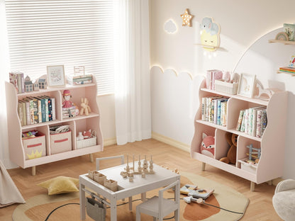 Kids Bookshelf and Toy Storage Orangizer, 3-Tier, Curve