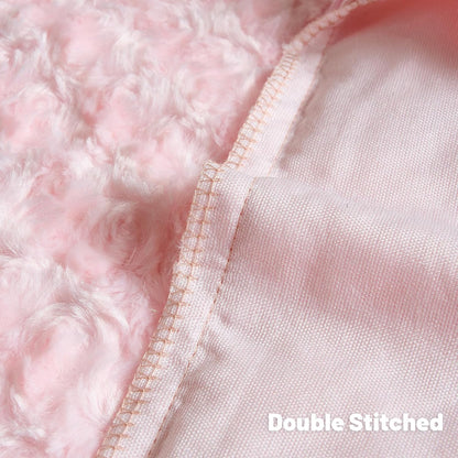 Pack of 2 Rose Textured Throw Pillow Covers 12x20 Inch, Pink