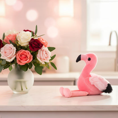The Petting Zoo Flamingo Stuffed Animal Plushie, Babiez, Kids Gifts, 6 in