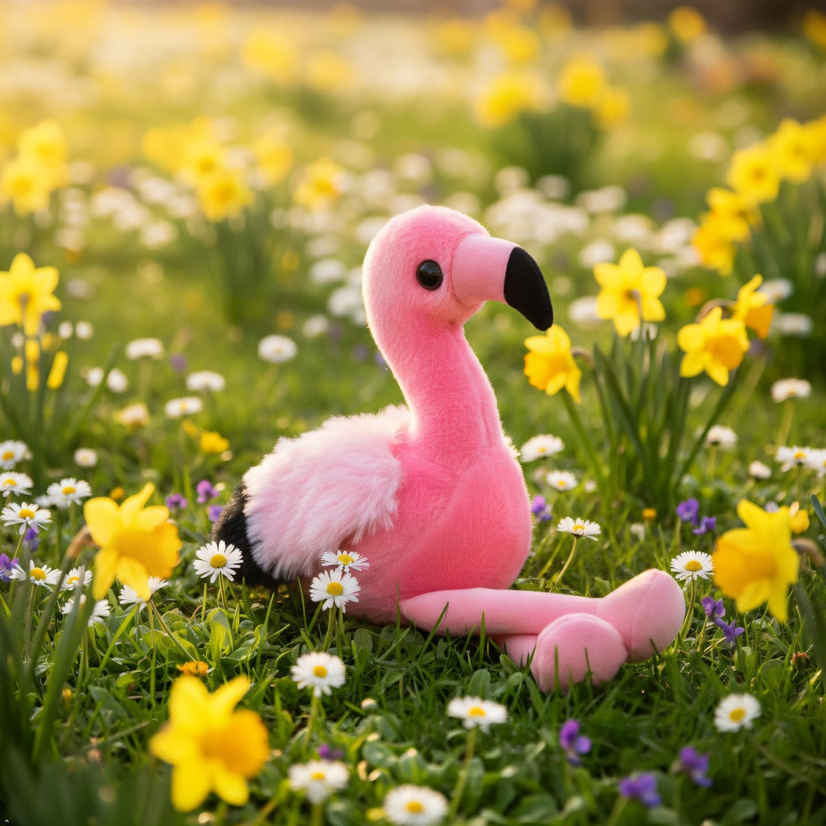 The Petting Zoo Flamingo Stuffed Animal Plushie, Babiez, Kids Gifts, 6 in