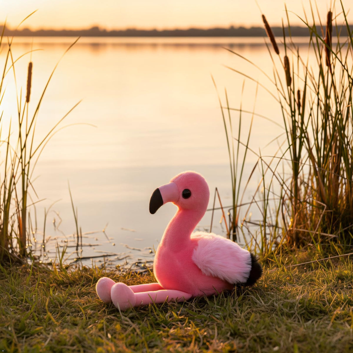 The Petting Zoo Flamingo Stuffed Animal Plushie, Babiez, Kids Gifts, 6 in