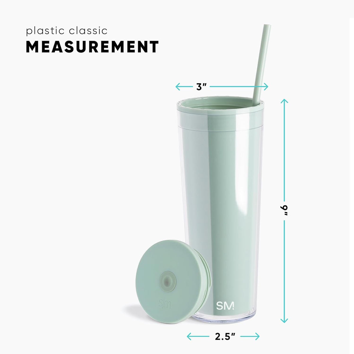 Plastic Tumbler with Straw | 24oz | Pink