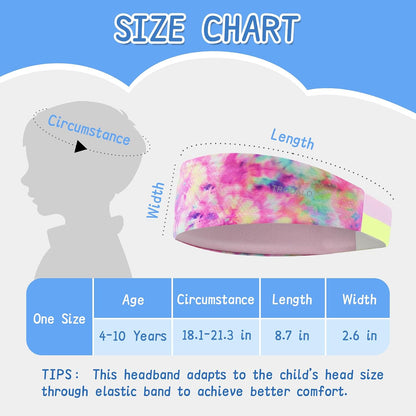 Kids Sports Headbands for Girls Boys, Moisture Wicking Sweatbands
