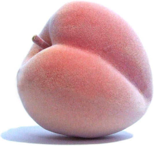 Pack of 6 Artificial Peach Large Fake Fruits Six-Pieces Plastic Decorative Peaches Pink Fruit