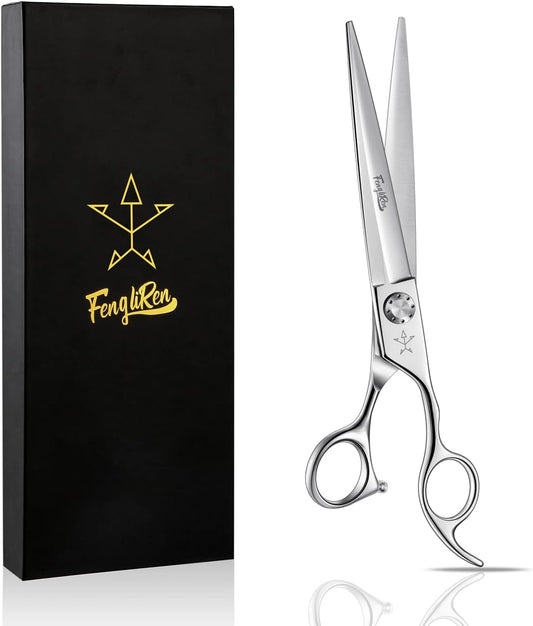 High-end Professional Dog Grooming Scissors Pet Grooming Shears 7.5 Inches Extremely Very Sharp Made Of Advanced Stainless Steel Alloy By Hand For Dog Cat And Horse Breeder