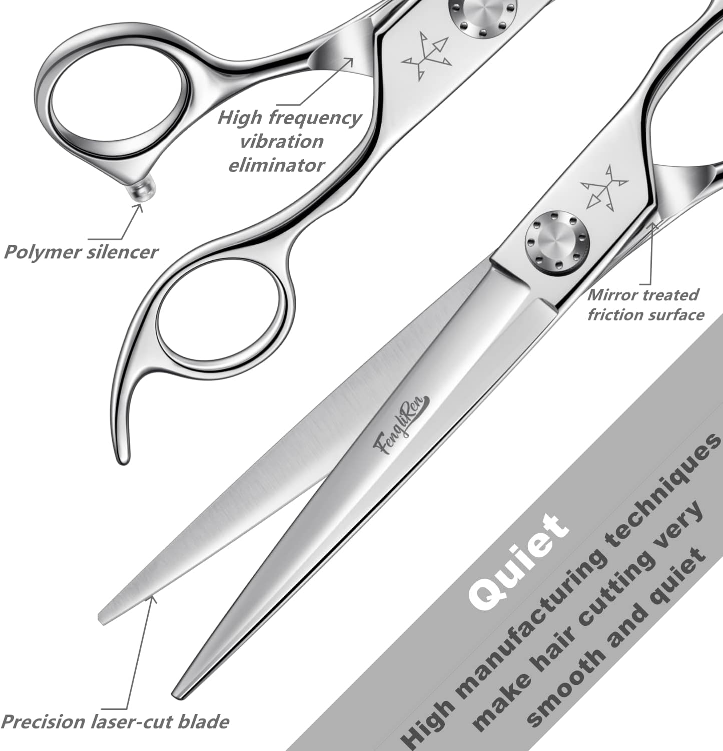 High-end Professional Dog Grooming Scissors Pet Grooming Shears 7.5 Inches Extremely Very Sharp Made Of Advanced Stainless Steel Alloy By Hand For Dog Cat And Horse Breeder