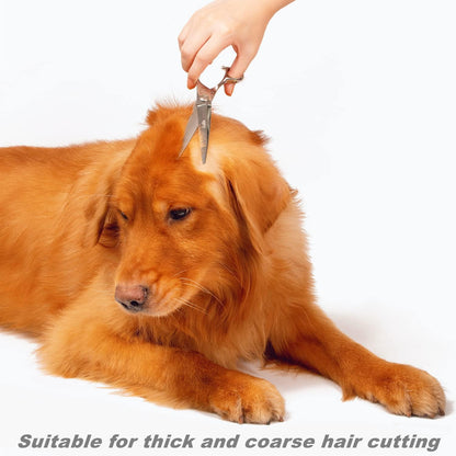 High-end Professional Dog Grooming Scissors Pet Grooming Shears 7.5 Inches Extremely Very Sharp Made Of Advanced Stainless Steel Alloy By Hand For Dog Cat And Horse Breeder
