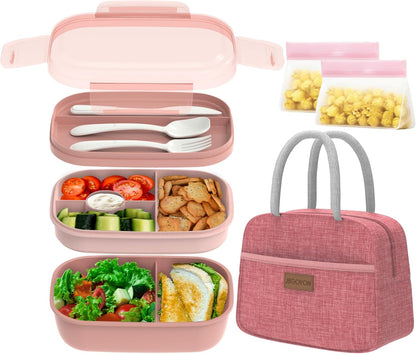 Leakproof Bento Box & Insulated Lunch Bag Set for School and Work