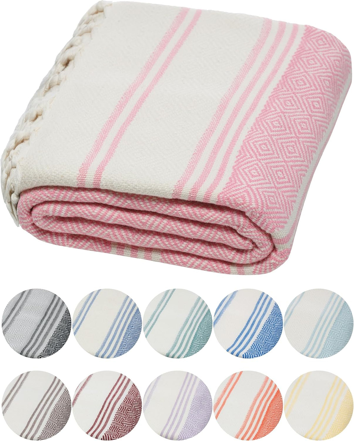 100% Certified Organic Turkish Cotton Bath & Beach Towel, 71x36 in.