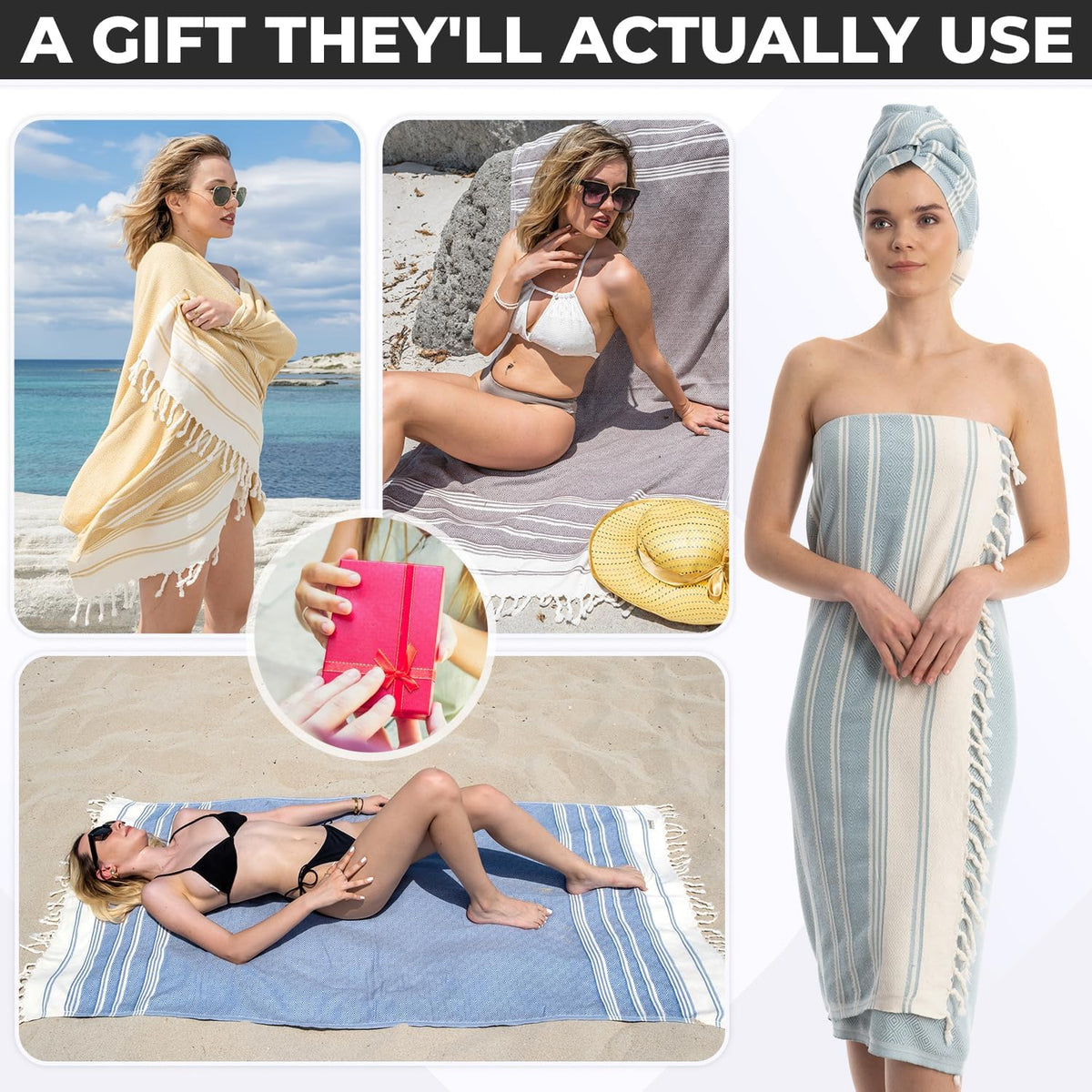 100% Certified Organic Turkish Cotton Bath & Beach Towel, 71x36 in.