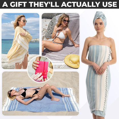 100% Certified Organic Turkish Cotton Bath & Beach Towel, 71x36 in.