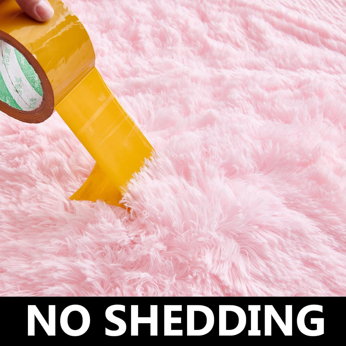 Pink Round Rug Ultra-Soft Plush Modern 4x4 Circle Area Rug for Kid's Bedroom, Fluffy Shag Circular Rug for Nursery Room, Non-Slip Home Decor Cute Pink Carpet for Teen's Room