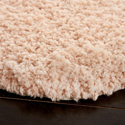 Novelty Collection Area Rug - 6' Round, Blush & Pink, Handmade Floral Wool, Ideal for High Traffic Areas in Living Room, Bedroom (NOV903U)