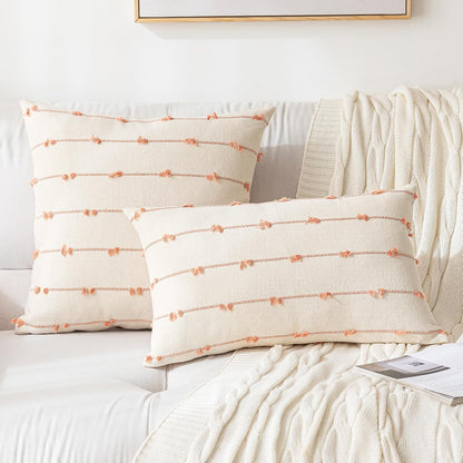 Boho Throw Pillow Covers 12x20 Set of 2 Farmhouse Pillow Cases