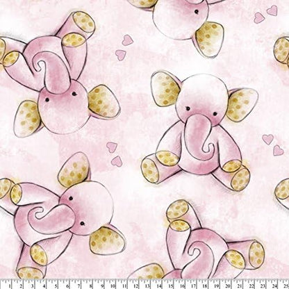 No-Sew Fleece Throw Blanket Kit, Elephants 50x60 inches