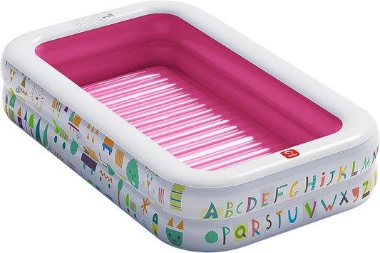 Kiddie Pool, Alphabet and Number Design, 65 x 39 in, Pink