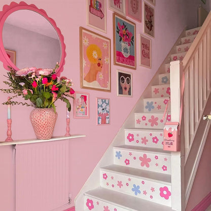 Pink Peel and Stick Wallpaper Self-Adhesive Contact Paper Not Ease Torn